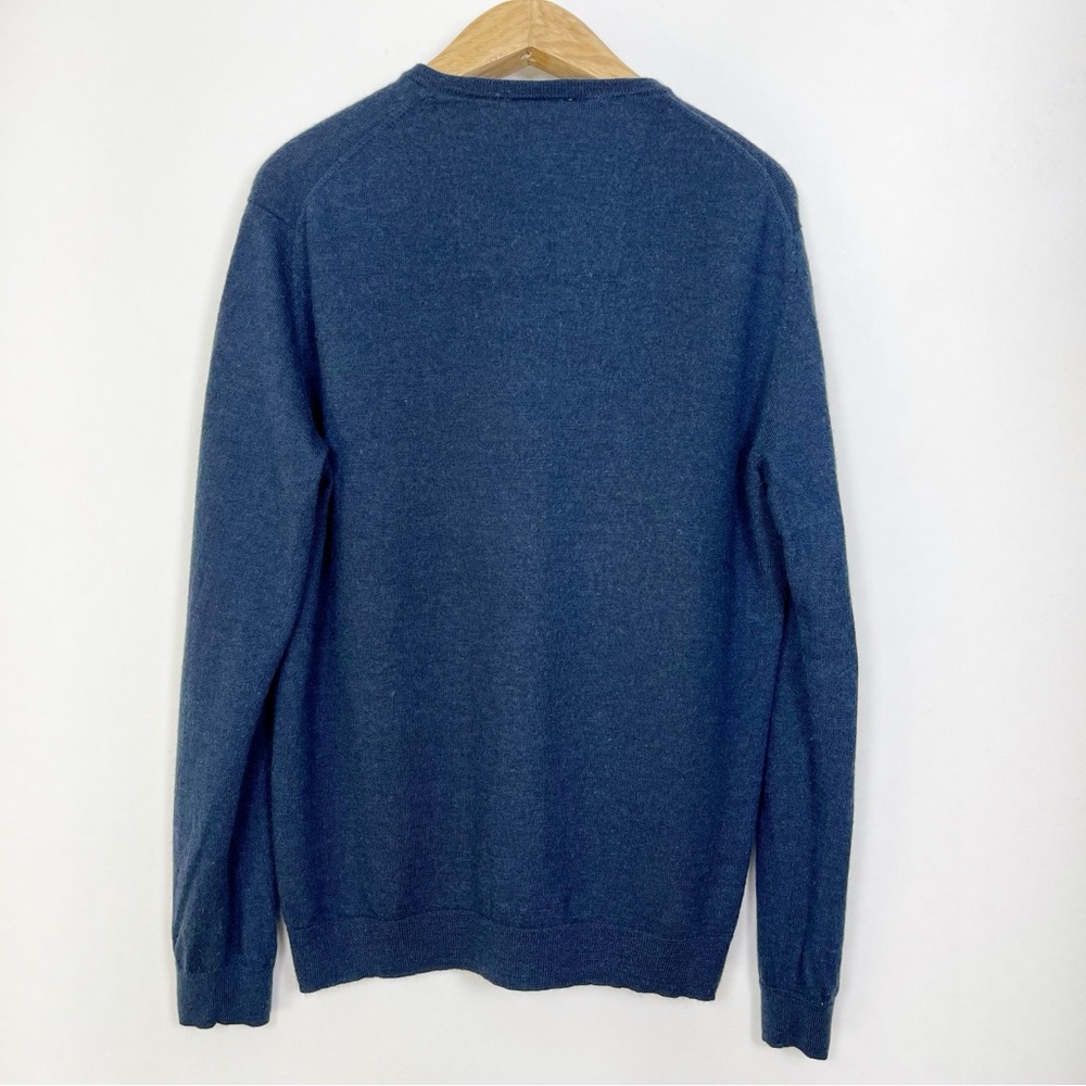 Calvin Klein Men's Deep Blue V-Neck 100% Merino Wool Sweater Size XL - Picture 5 of 10